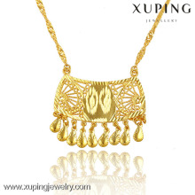 42843 Xuping Schmuck Frauen Anhänger Halskette, Dubai 24k Gold Schmuck Anhänger Halskette